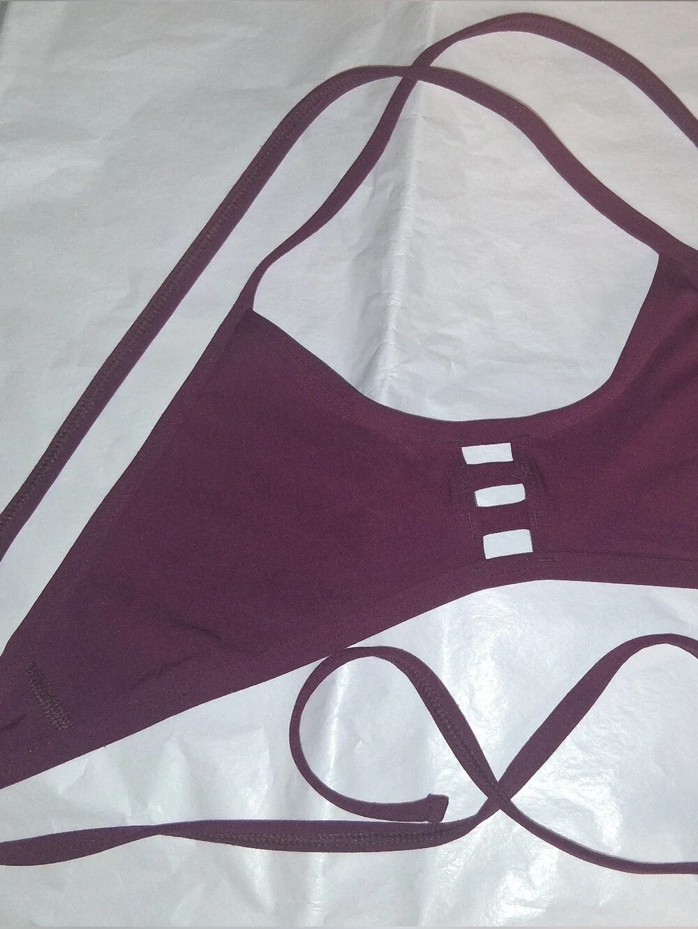 Jolyn Tomcat Hot Purple Strappy Bralette Top Size  Medium